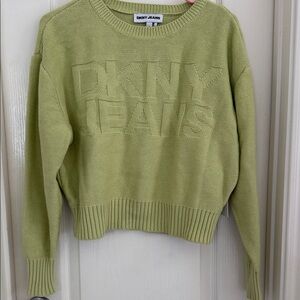 DKNY Light Green Crew Neck Sweater